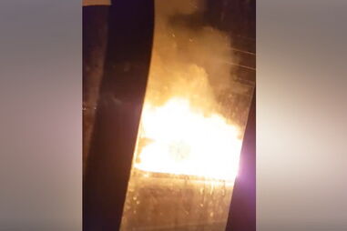 Camião em chamas na A23 junto a Torres Novas