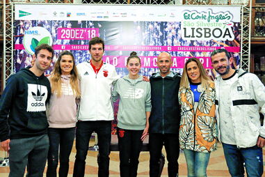 Alguns dos atletas que vão participar na corrida de hoje, em Lisboa 