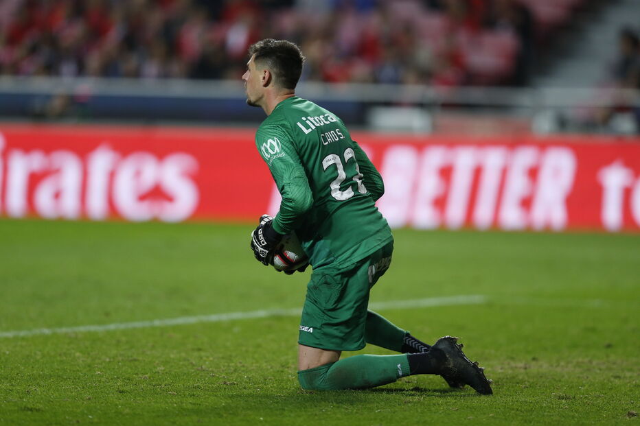 Jogadores em ação no Benfica - Feirense