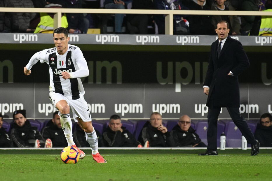 Ronaldo no jogo Juventus - Fiorentina