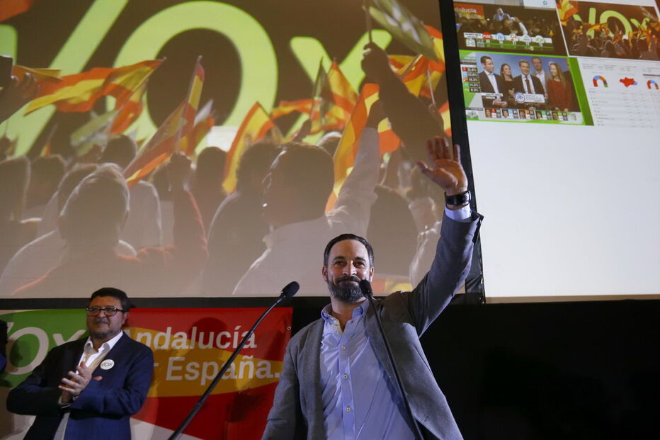 Santiago Abascal, líder do Vox, partido de extrema direita de Espanha