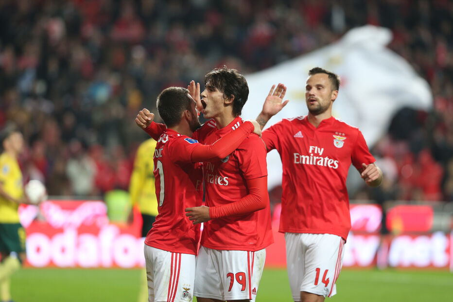 Encarnados celebram golo de João Félix