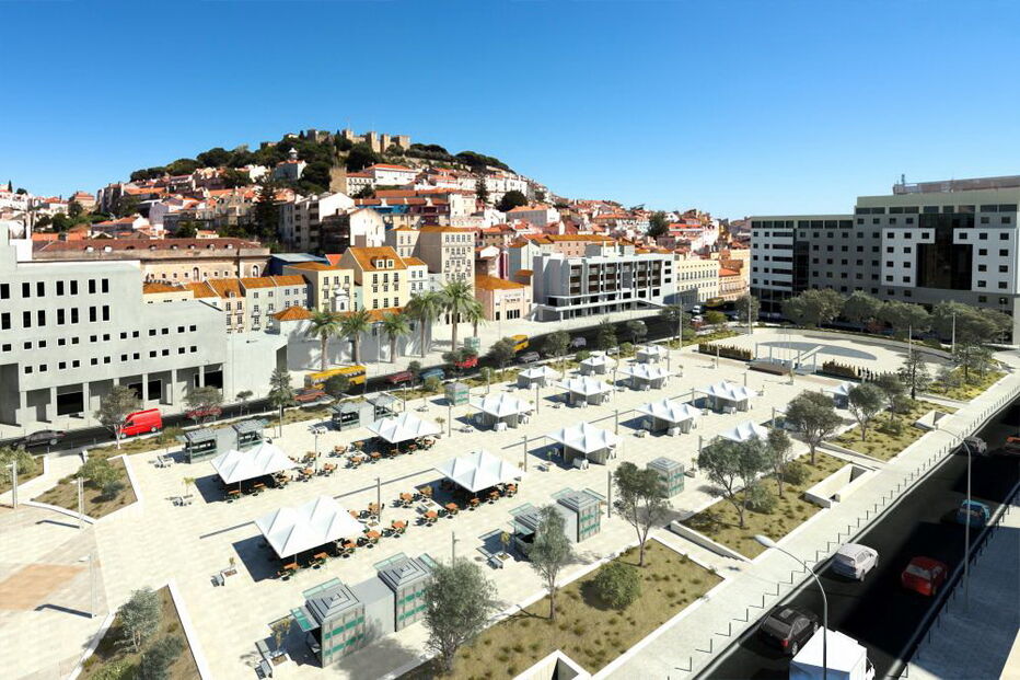 Vista geral do Martim Moniz