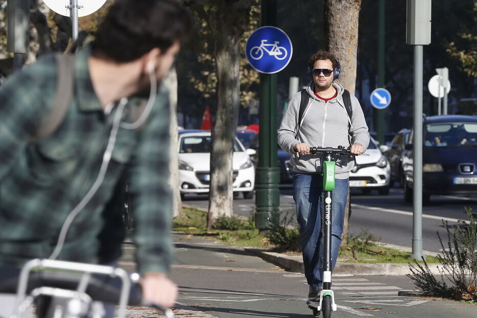 Trotinetas partilhadas da cidade de Lisboa