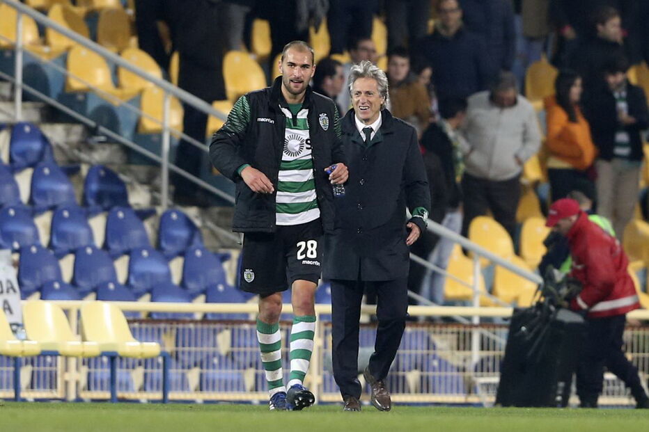 Bas Dost com Jorge Jesus em 2017