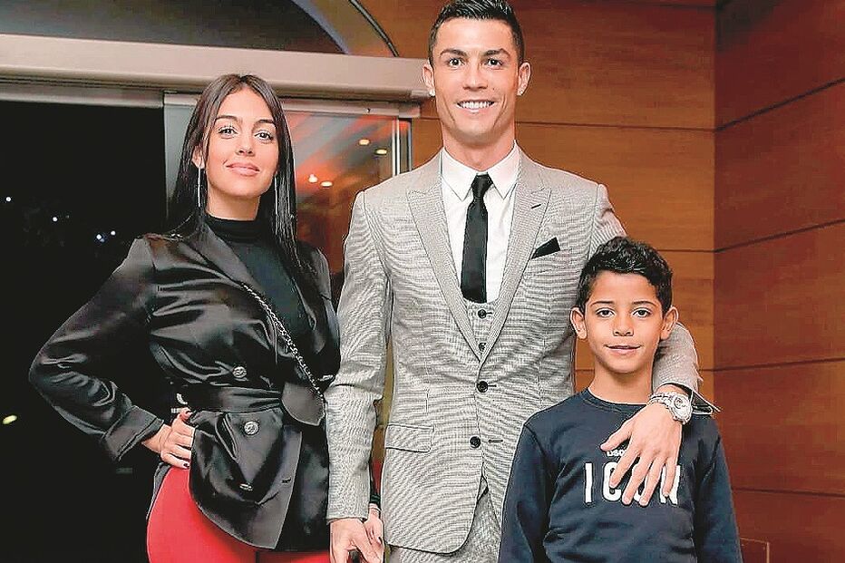 Cristiano Ronaldo com Gio e Cristianinho 