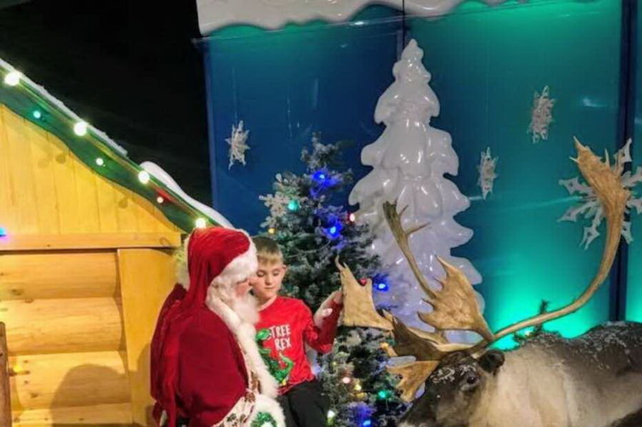 Menino cego e autista 'conhece' Pai Natal pela primeira vez em momento emocionante