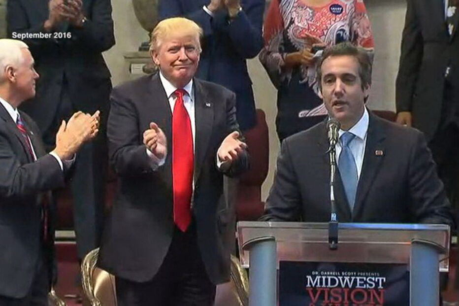 Michael Cohen com Trump em 2016