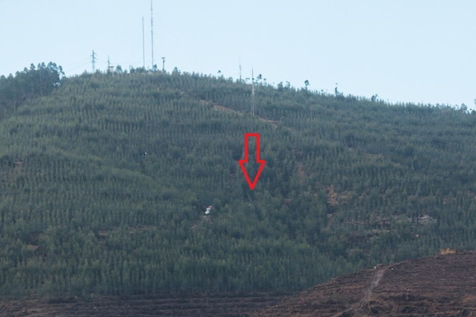 Local onde caiu helicóptero do INEM, em Valongo