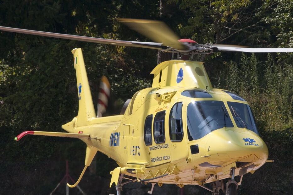 Helicóptero do INEM que caiu em Valongo