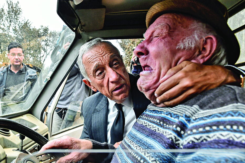 Marcelo reconfortou Manuel no dia 19 de outubro de 2017 