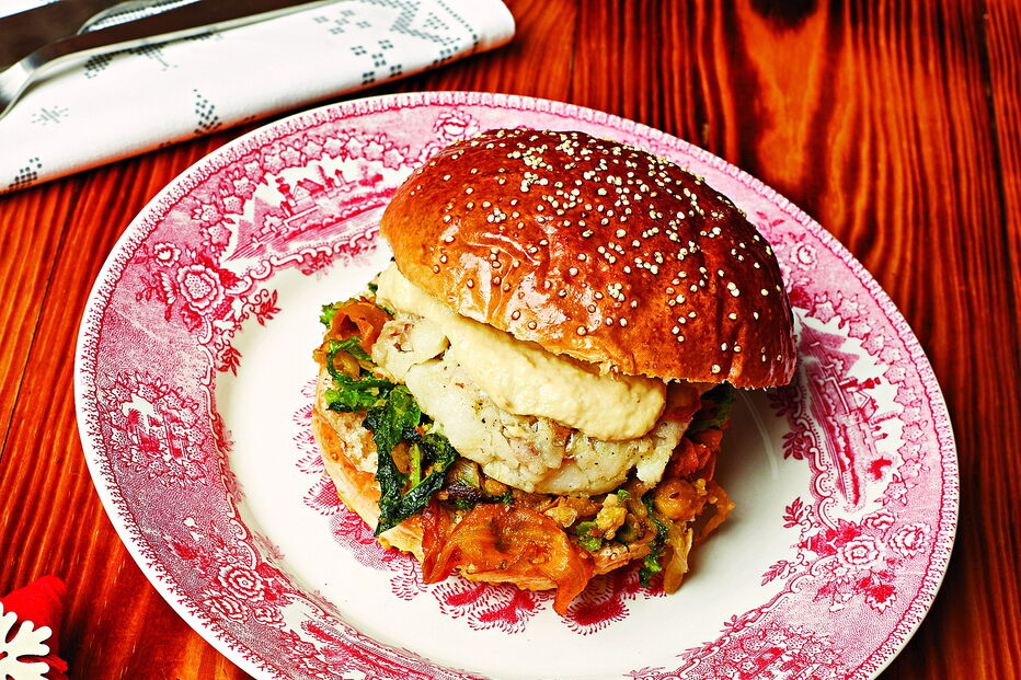 Hambúrguer de bacalhau