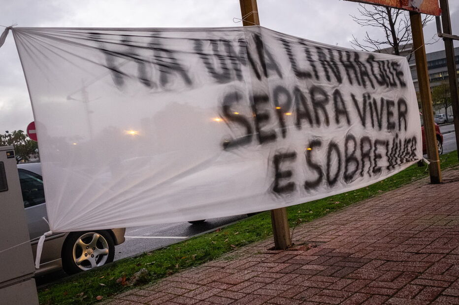 Coletes amarelos afixam cartazes em Viseu