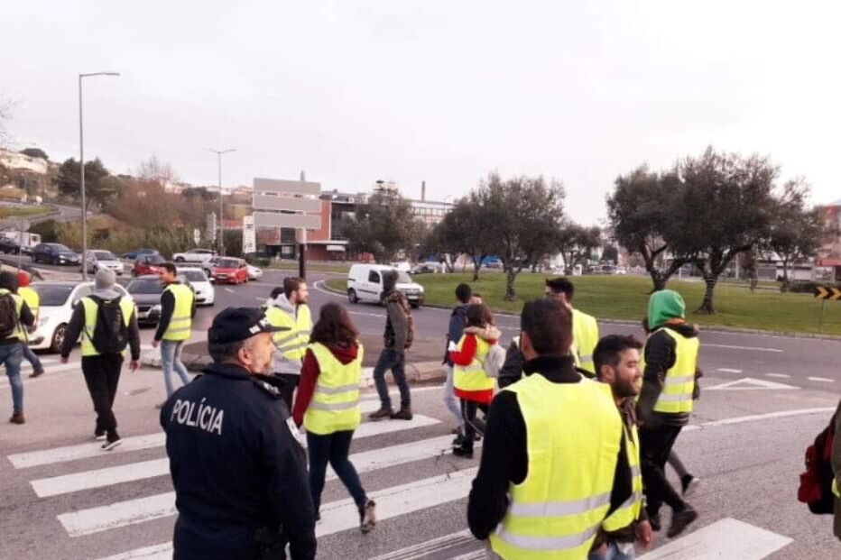 'Coletes amarelos' em Leiria