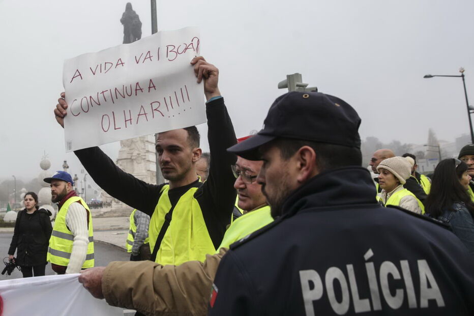 'Coletes amarelos' em Lisboa