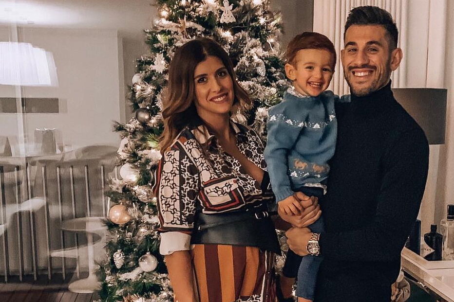 Pizzi com a mulher e o filho