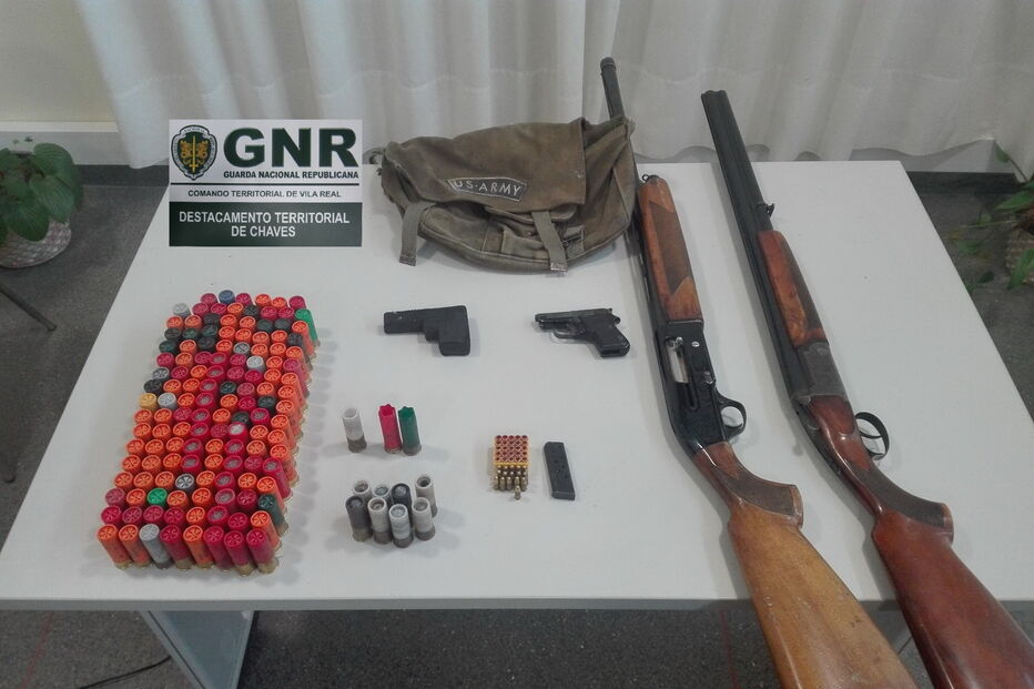 GNR apreende armas de fogo devido a ameaças em Valpaços
