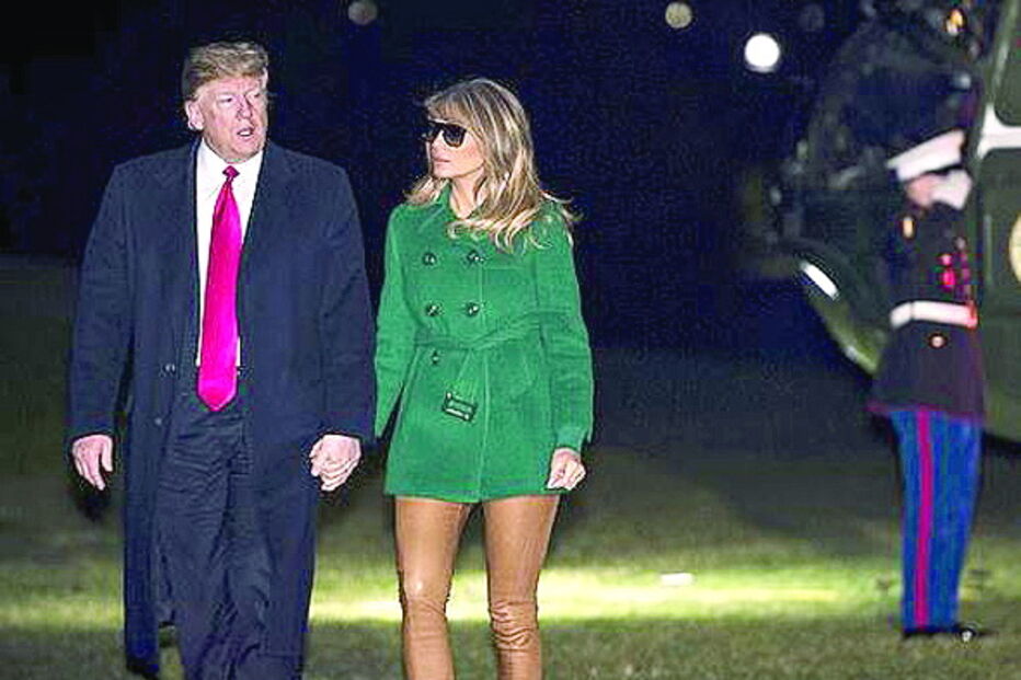 Ilusão de ótica em calças de Melania Trump agita redes sociais