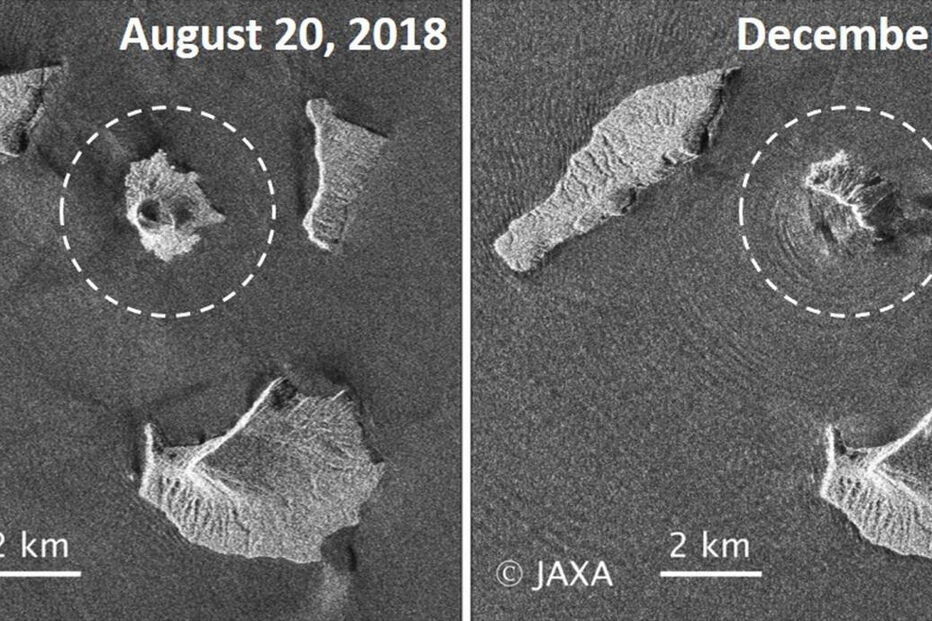 Vulcão Anak Krakatoa tem agora um quarto do seu tamanho inicial