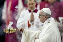 O papa Francisco na primeira missa de 2019