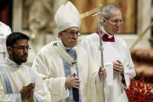 O papa Francisco na primeira missa de 2019