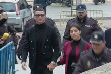 Ronaldo com Georgina à chegada ao tribunal de Madrid