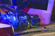 Outra viatura envolvida na tragédia sofreu danos 