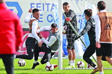 Treino do Benfica no Seixal