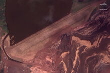 As imagens do antes e depois do colapso da barragem em Brumadinho no Brasil