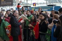 Chegada ao aeroporto de D. Manuel Clemente 