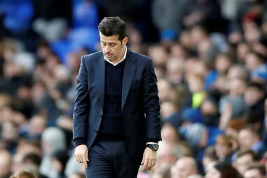 Marco Silva durante jogo do Everton