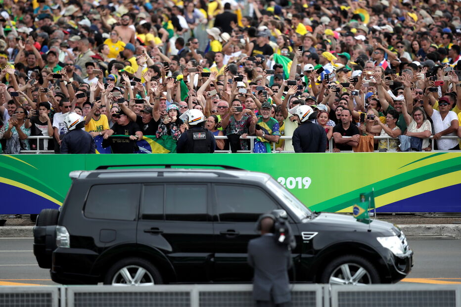 Jair Bolsonaro na tomada de posse 