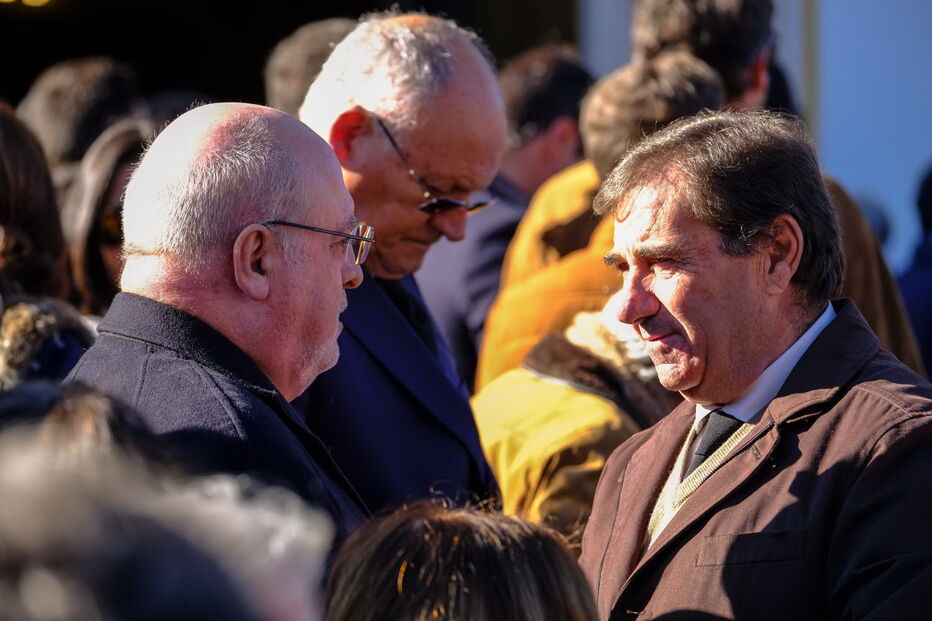 O ministro Capoulas Santos no funeral de Joaquim Bastinhas em Elvas  