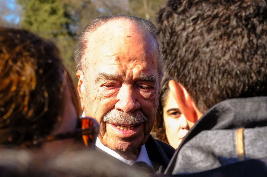 Rui Nabeiro, sogro de Joaquim Bastinhas, no funeral do cavaleiro, em Elvas  