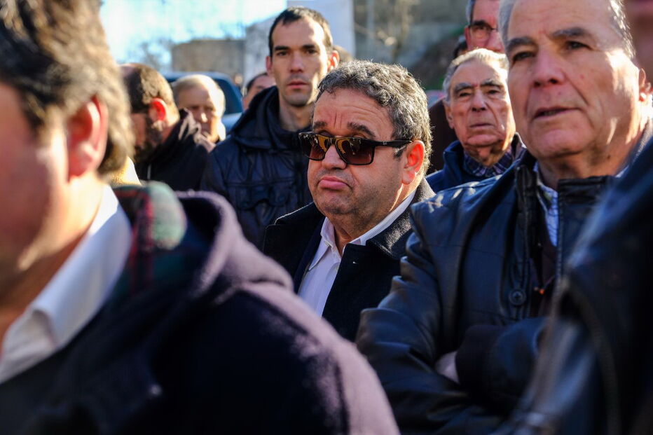 Fernando Mendes no funeral de Joaquim Bastinhas em Elvas  