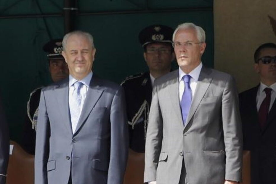 Rui Rio com Miguel Macedo em cerimónia da PSP, em 2011