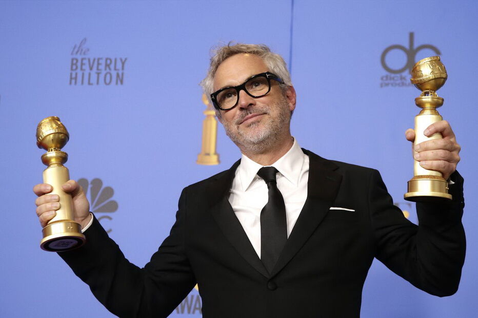 Alfonso Cuaron premiado pelo filme 'Roma' na gala dos Globos de Ouro de 2019
