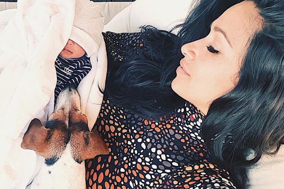 Rita Pereira com o filho, Lonô