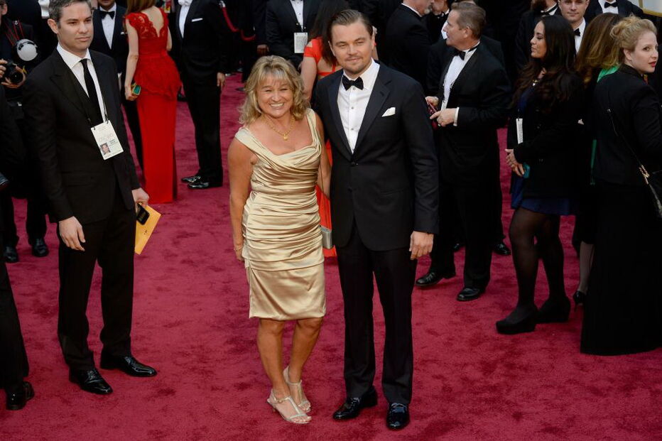 Leonardo DiCaprio e a mãe