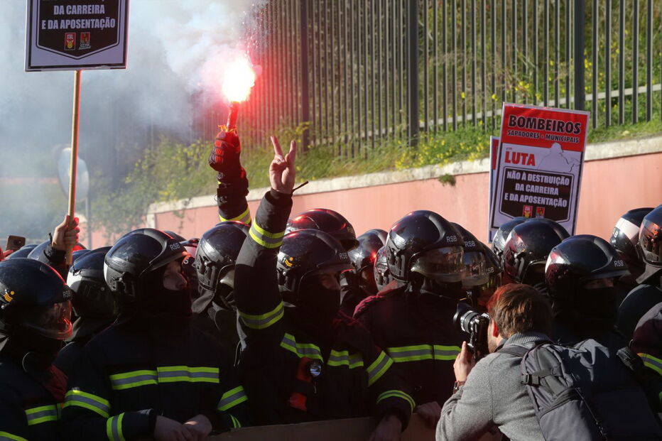 Manifestação dos bombeiros
