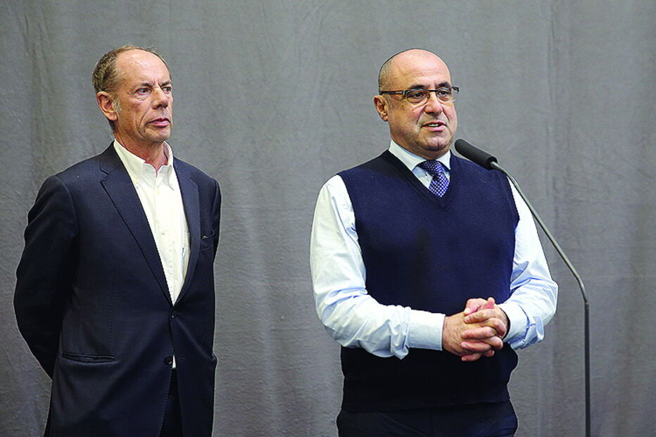 Jorge Marecos, administrador da SP, com Octávio Ribeiro, diretor geral editorial do CM e CMTV 