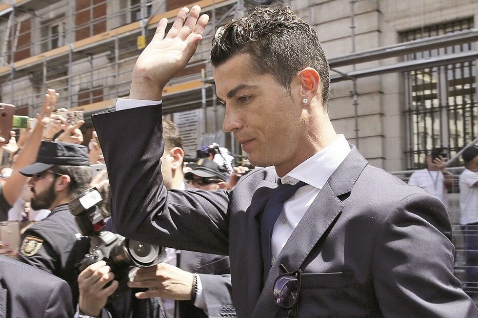 Ronaldo durante o julgamento em Madrid