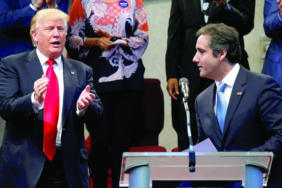 Cohen (à direita na foto) foi advogado do magnata 