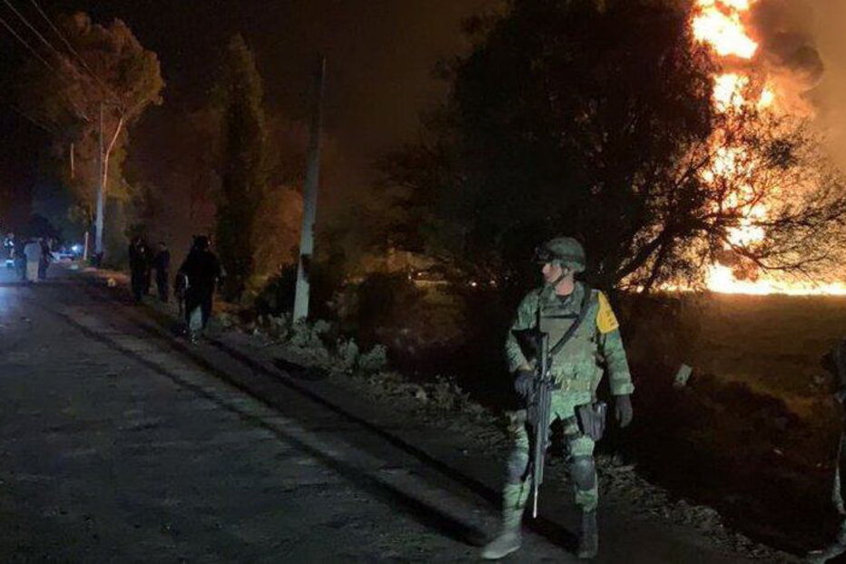Incêndio de oleoduto no México