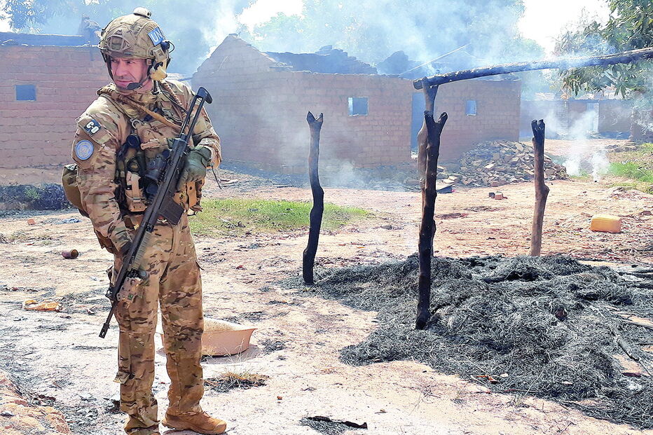 Tenente-coronel Óscar Fontoura durante a intervenção de sábado