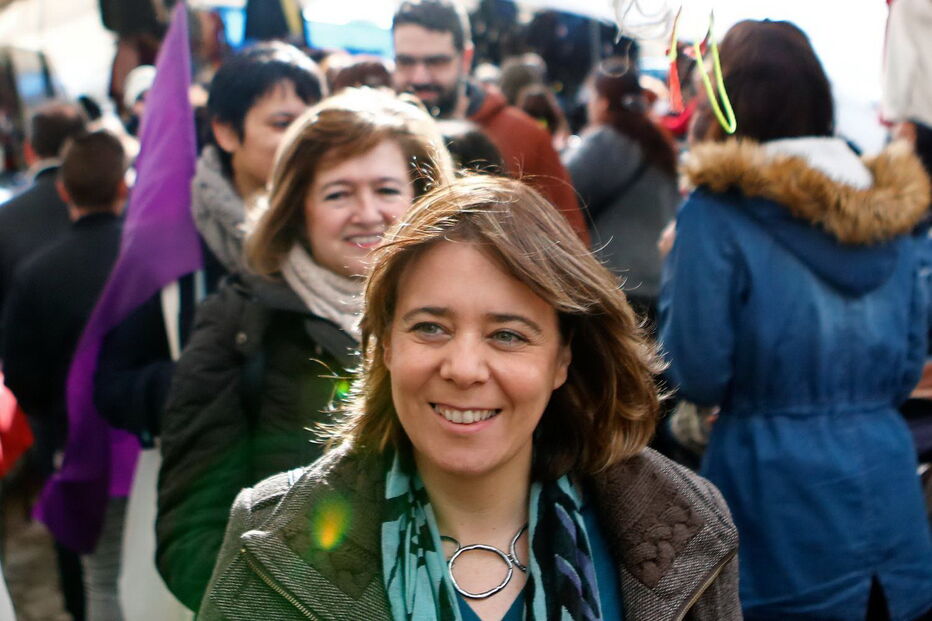 Catarina Martins na feira da Brandoa