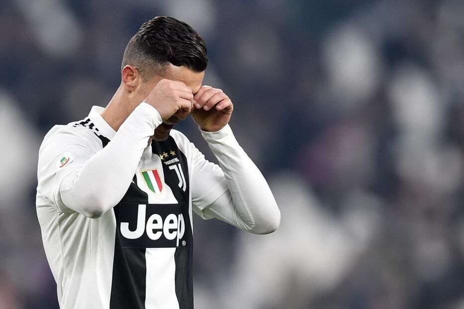Cristiano Ronaldo com a mira desafinada em jogo da Juventus