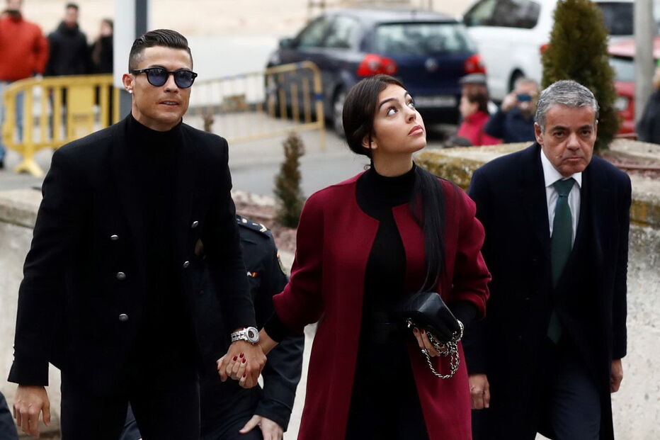 Ronaldo chegou ao tribunal de Madrid com Georgina Rodriguez