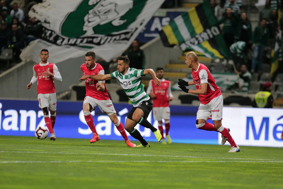 Lance do Sp. Braga - Sporting na meia final da Taça da Liga