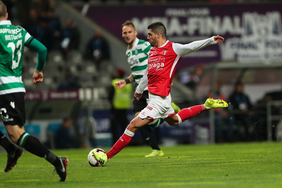 Lance do Sp. Braga - Sporting da meia final da Taça da Liga
